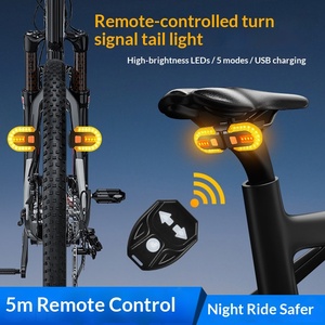 Nouveau feu arrière de vélo détachable à commande à distance sans fil rechargeable par USB, clignotant à trois positions pour VTT - Product Image 5
