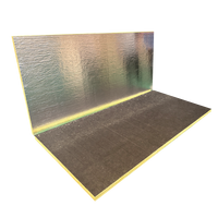 Panneau de laine de verre noire thermique et acoustique résistant au feu ASTM E84 avec revêtement renforcé pour systèmes CVC