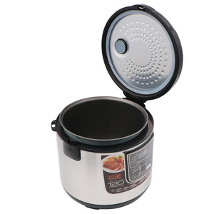 Cuisinière à riz électrique intelligente 6L entièrement automatique en acier inoxydable multifonctionnelle avec revêtement antiadhésif, tasse doseuse et minuterie numérique - Product Image 4