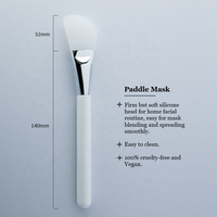Nouveau Kit de Pinceaux de Maquillage Végan 3 Pièces en Cheveux Synthétiques de Haute Qualité 2026 avec Manche en Bois, Logo Personnalisé, pour Masques Faciaux et Soins de la Peau (Argile)