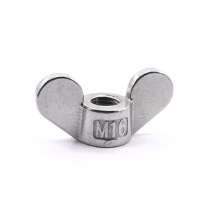 Écrou à oreilles en acier inoxydable 304 M16 pour serrage manuel, industrie de la construction - Product Image 1