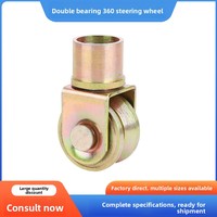 Roda Putar 360 Derajat dengan Bantalan Ganda, Roller Rel Geser Pintu, Multi Spesifikasi, Pelapis Warna, Runner Sheave Guide