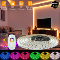 5050 RGB RGBW LED-Streifen 24V 12V 60,96,120 LEDs 10mm Kupfer-PCB Unterstützt APP, WLAN & Fernbedienung für Gaming, KTV, TV-Hintergrundbeleuchtung