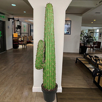 En stock, cactus en plastique de 110 cm de hauteur, cactus artificiel en PE de haute qualité pour la décoration paysagère
