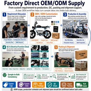 Vélo Électrique OEM, Style Rétro Moped à Pneus Larges, avec Logo Personnalisé, Fournisseur en Gros, Commande en Gros, Approvisionnement Direct Usine - Product Image 5