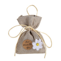 Sachet parfumé pour voiture en lin écologique, désodorisant longue durée, pochette d'aromathérapie naturelle pour la maison et le bureau
