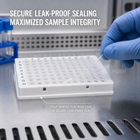 Plaque PCR transparente à jupe complète de consommables médicaux 100uL pour test de laboratoire