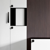 Poignées de meuble en aluminium massif, forme champignon, finition noir mat ou or brossé, à trou unique, pour tiroirs, style moderne, chambre et salle de bain, vente en gros