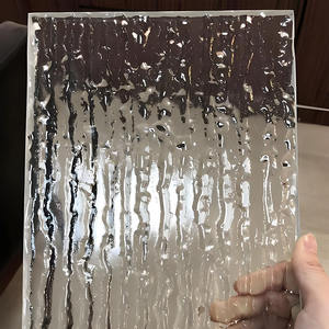 Art décoratif Texture translucide en <span class=keywords><strong>relief</strong></span> Verre trempé Original décoratif Fenêtre de porte Verre à motif fusionné de couleur claire - Product Image 3