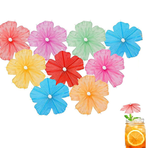 Sombrillas de Madera para Cócteles, Palillos para Bebidas, Palillos para Hamburguesas, Impresión de Logotipo Personalizado, Desechables, 10 cm - Product Image 1
