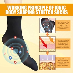 <span class=keywords><strong>Tourmaline</strong></span> aimant extérieur cyclisme Fitness soins des pieds confortable respirant et antidérapant <span class=keywords><strong>chaussettes</strong></span> élastiques - Product Image 2