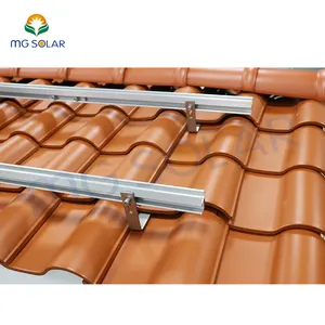 Système de montage en aluminium pour toit en tuile de panneau de montage de structure solaire Pince d'extrémité de rail solaire et crochet de toit