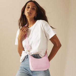 Sac bandoulière hobo ajustable en nylon multicolore personnalisé pour femme, imperméable, écologique, durable et tendance - Product Image 2