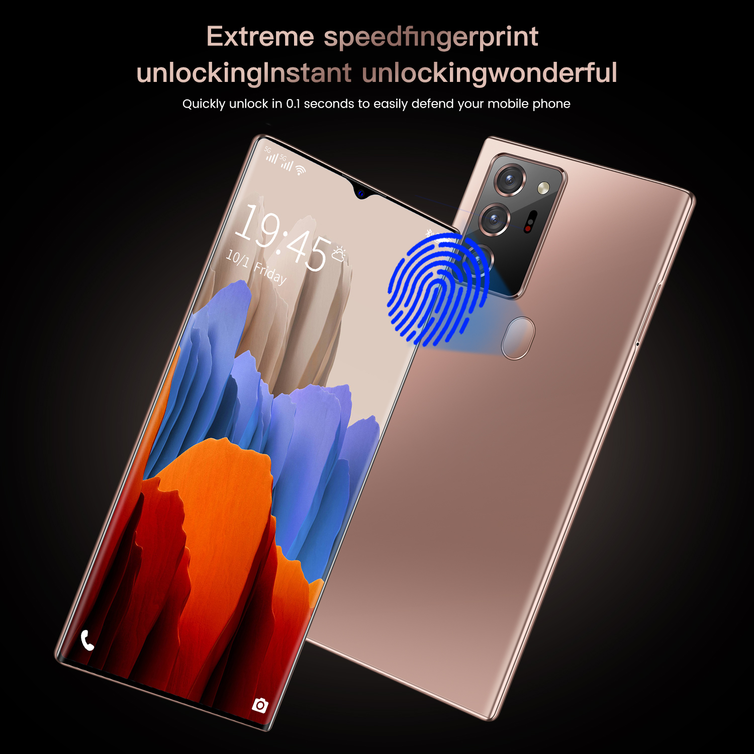 2022 Newest Note30+ 12GB 512GB Smartphone 6.9 Inch AMOLED Screen Android10.0 Smartphone red mi Fingerprint Unlocked Mobile Phone
