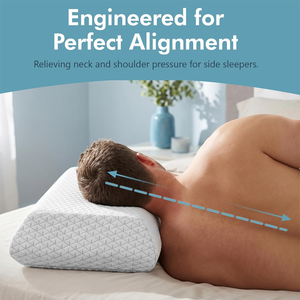 Oreiller de luxe en mousse à mémoire de forme à profil haut avec soutien cervical, support de sommeil extra épais pour les dormeurs latéraux et les grandes tailles - Product Image 3