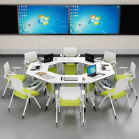 Table de séminaire modulable et pliable, gain de place, mobilier de salle de formation mobile pour l'apprentissage collaboratif