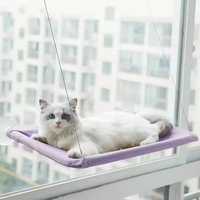 Hamac pour chat à ventouse à motif solide à la mode pour petits animaux et chiens