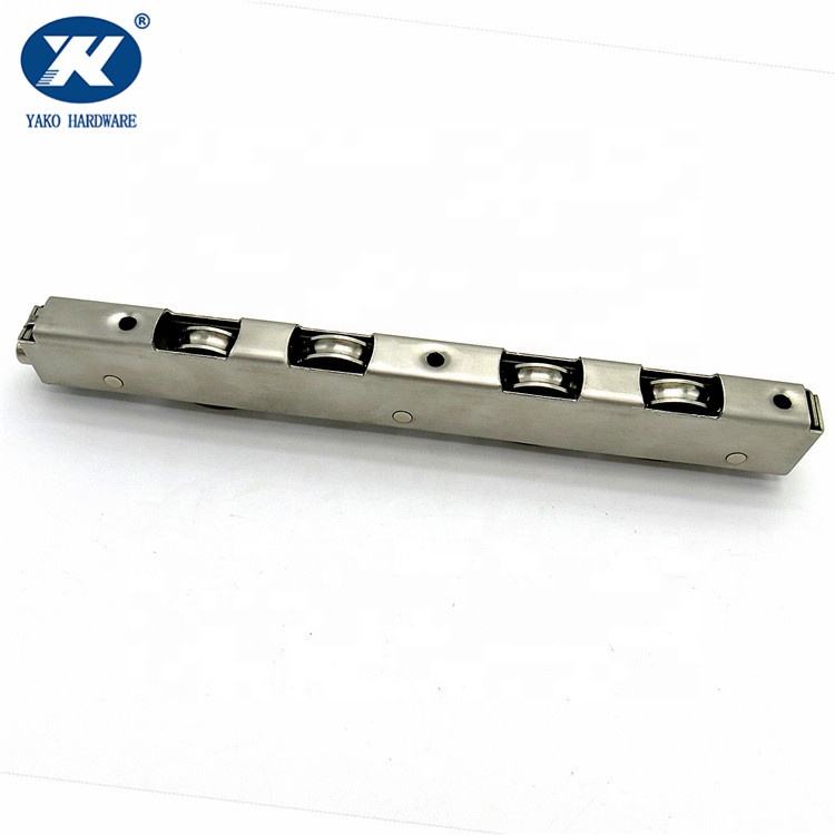 Tempered Glass Sliding Door Track Stainless Steel Long Pulley Fittings ...
