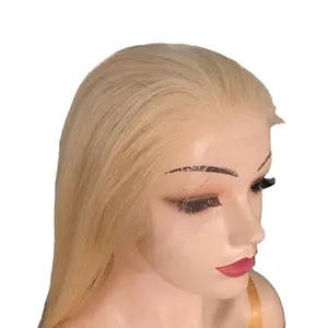 Cheap Body Wave 613 Blonde Human Hair Wig Hd Full Lace Wig Transparent HD Swiss Lace Frontal Wig With Preplucked Hairline