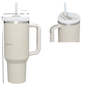 แก้วน้ำเก็บความเย็นแบบพกพาขนาด 40 ออนซ์ รุ่น H2.0 ผนังสองชั้นสุญญากาศ สแตนเลส พร้อมหูจับและหลอดดูด รับสกรีนโลโก้ฟรี - Product Image 6