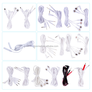 Kabel medis, tahan lama 150cm PVC Foil tembaga TENS EMS kawat timbal puluhan kawat elektroda Kelas <span class=keywords><strong>I</strong></span> perangkat medis - Product Image 6