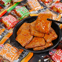 Hongxiangji Grosir Label Pribadi Kustom Camilan Tahu Goreng Semi-Lembut Tradisional Cina Pedas Vegan Kemasan Daging