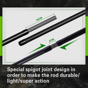 Honoreal aoventue <span class=keywords><strong>Pro</strong></span> cá chép sợi carbon Cần câu tùy chỉnh nhà sản xuất bán buôn 2 phần 3.6m 3LB 342g cho hồ sông cá chép - Product Image 6