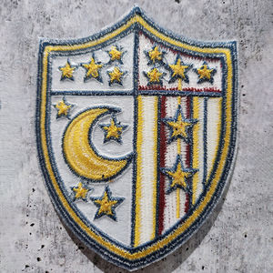 Хит продаж, геральдическая нашивка, 3D железо на лунных звездах, щит, вышивка, нашивка, жакет - Product Image 4