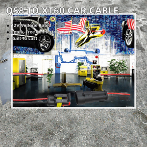 توريد مباشر من المصنع: موصل KST QS8 مضاد للشرر، محول ذكر XT60، كابل شحن بطارية 2P بطول 300 مم، مقاس 14AWG، 12AWG، 10AWG، 8AWG، ثنائي النواة. - Product Image 2