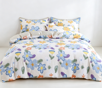 Liquidation en gros – Stock disponible – Parure de lit florale 4 pièces 100TC 133*60 en polyester doux pour la peau – Housse de couette prête à être expédiée