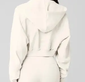 Cappotto di alta qualità da donna con zip di base bel design nuova moda manica lunga felpa con cappuccio con zip