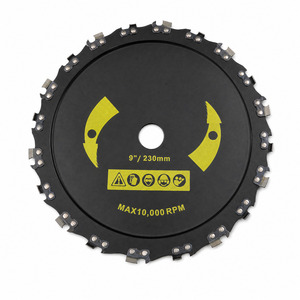 Lame de débroussailleuse de 9 pouces (230 mm) avec dents de coupe à pointe circulaire pour la tonte de l'herbe - Product Image 1