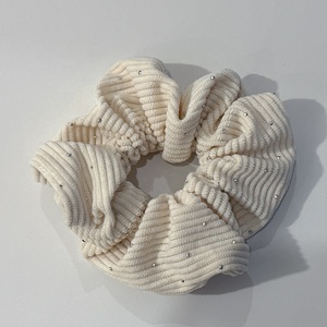 Vente en gros de chouchous en tissu velours côtelé noir avec strass scintillants et diamants, attaches pour <span class=keywords><strong>cheveux</strong></span> pour filles - Product Image 4