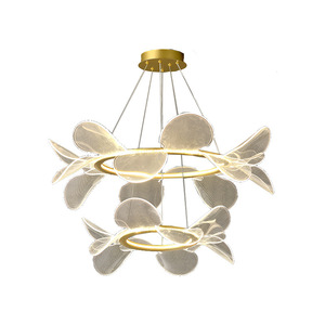 Lámpara de araña de diseño nórdico, círculo redondo, sala de estar para techo para luces colgantes de acrílico, dormitorio, hotel - Product Image 6