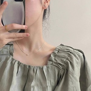 Cherry Necklace For Women Silver Clavicle Chain Plain Pendant Everyday Wear Fine Beaded Jewelry - Product Image 4