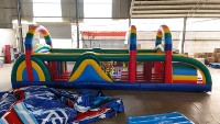 Parc d'attractions, aire de jeux sportive, parcours d'obstacles gonflable géant, PVC de qualité commerciale écologique pour adultes, capacité de 6 à 12 personnes, 3 ans