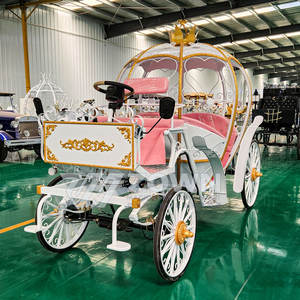 عربة خيول كهربائية فاخرة عالية الجودة من ZOWN، عربة زفاف سندريلا الملكية، عربة زفاف أميرة - Product Image 5