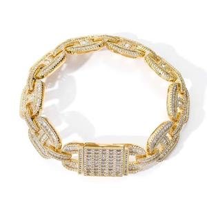 Bracelet Hip Hop moderne en argent sterling 925 avec moissanite taille brillant rond pour la mode urbaine quotidienne - Product Image 3