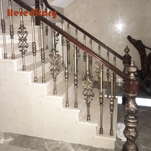 מקצועי מדרגות פנים ברונזה יצוק אלומיניום מעקה מדרגות מעקה ו מדרגות פנים עיצוב - Product Image 5