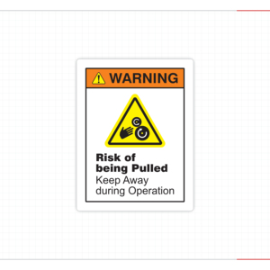 Advertencia de Riesgo de Ser Arrastrado, Señal de Seguridad, Adhesivo de Peligro de Piezas Giratorias para Máquinas Industriales - Product Image 4
