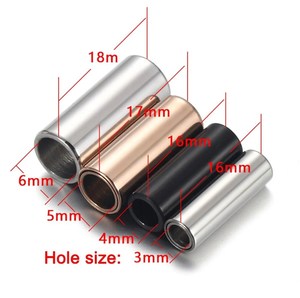 Tube cylindrique rond en acier inoxydable fermoir magnétique connecteurs de boucle entretoise <span class=keywords><strong>pour</strong></span> cordon cuir collier <span class=keywords><strong>fermeture</strong></span> - Product Image 6