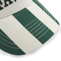 Casquettes de baseball structurées à 5 panneaux, style streetwear, bicolores, en coton, unisexes, avec broderie 3D personnalisée HBA54 Factory, à rayures.