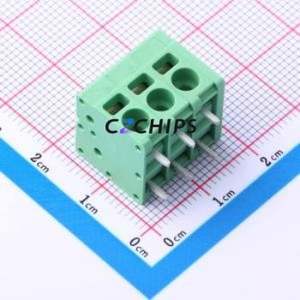JL271R-50003G01 Spring Terminal Block Bent Lead Through Hole,P=5mm Connector 1x3P 5mm Right Angle Insert 3P - Product Image 1