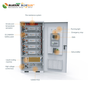 EU STOCK All-in-One Cooled BESS 261kWh Hybrid Solar <b>Storage</b> Cabinet 125kW PV Input C&I Shaving 10-Year - Product Image 5