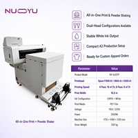 Nueva Impresora DTF NUOYU A2 de Fábrica con 2 Cabezales, Tinta de Pigmento, Máquina Agitadora Todo en Uno de 420MM, Venta al por Mayor para Distribuidores Globales, OEM Disponible