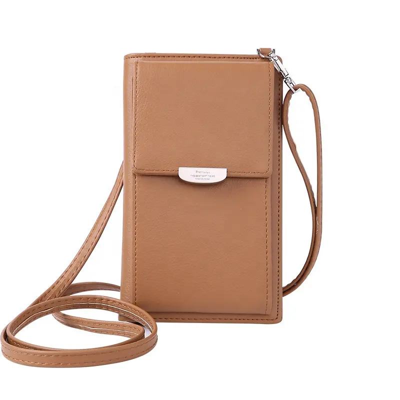 Zhymiin — sac à main en cuir PU pour femme, pochette de portefeuille pour téléphone portable, fente pour cartes, sac à bandoulière