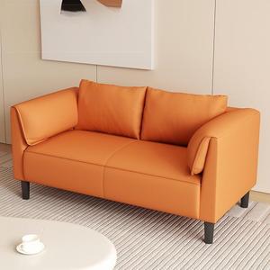 Juego de Sofás Dobles Sencillos de Lujo para Apartamentos Pequeños, Rectangulares, de Madera y Tela, con Patas de Acero Inoxidable y Relleno de Esponja para Salas de Estar - Product Image 2