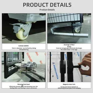 Lồng chó cỡ lớn, chuồng chó trong nhà cao cấp, khung dây sơn tĩnh điện chống thấm, kiểu dáng sang trọng, chuồng nuôi cỡ siêu lớn dành cho chó trung bình và lớn - Product Image 6