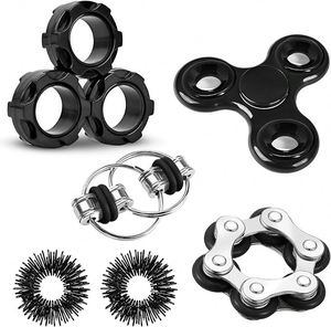 Durable Safe Non-Toxic Plastic Fidget Toys Kids Teens Adults Unisex-<b>Rings</b> <b>Spinner</b> Desk Gadget Calms Anxiety Focus ADHD Busy - Product Image 6