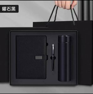 Promotion Company Logo University Graduation Souvenirs Leather Cover Customized A5 Notebook and <b>Thermos</b> <b>Cup</b> Gift Box Set - Product Image 5